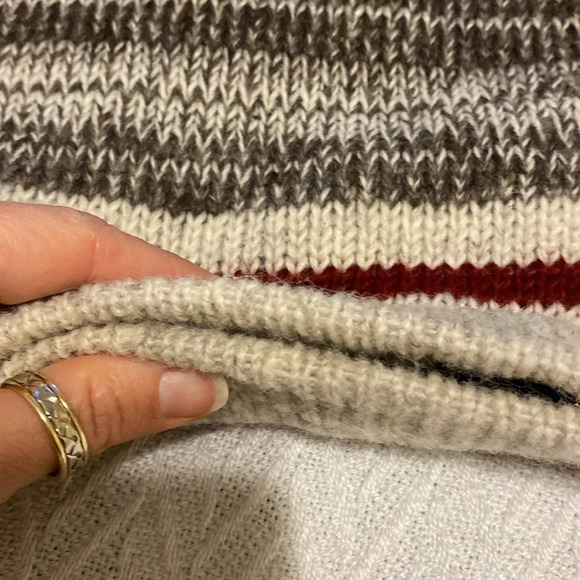 Kyber Outerwear Thick Wool Knitted MiniS kirt Sz8 Heritage Stripe Cabin Cottage - Picture 9 of 12
